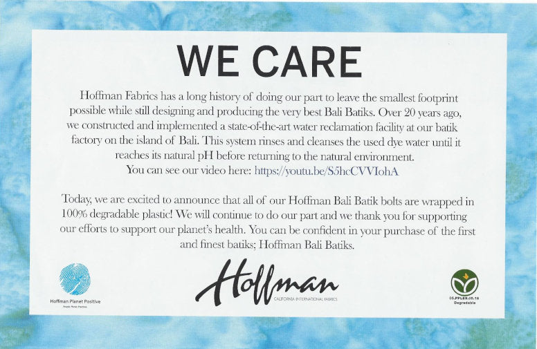 Hoffman Fabrics Batik Notice