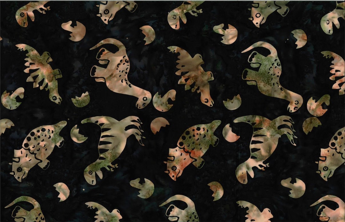Hoffman Fabrics Baby Dinosaurs Deep Earth Batik Fabric S2340-704-Deep-Earth