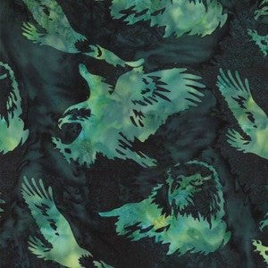 Hoffman Fabrics Frog Green Bald Eagle Batik Fabric N2909-303-Frog