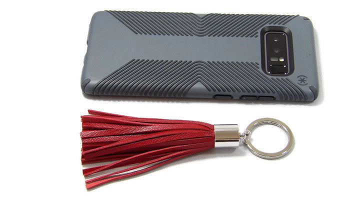 Leather Tassel Keychain Scale