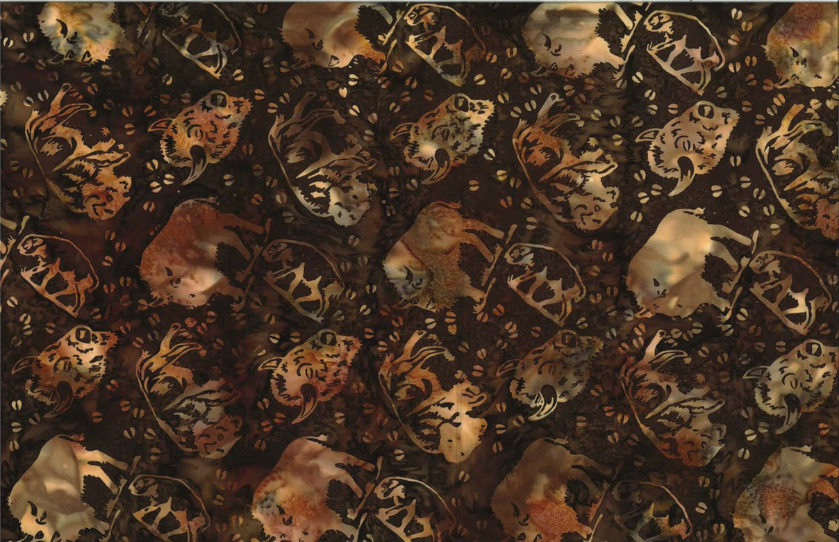 Hoffman Fabrics Bourbon Bison Buffalo Batik Fabric S2352-572-Bourbon