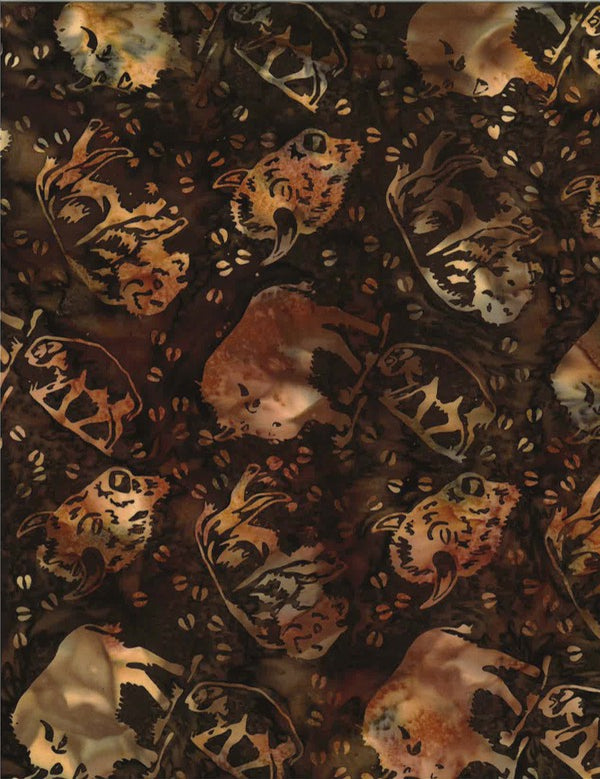 Hoffman Fabrics Bourbon Bison Buffalo Batik Fabric S2352-572-Bourbon Detail