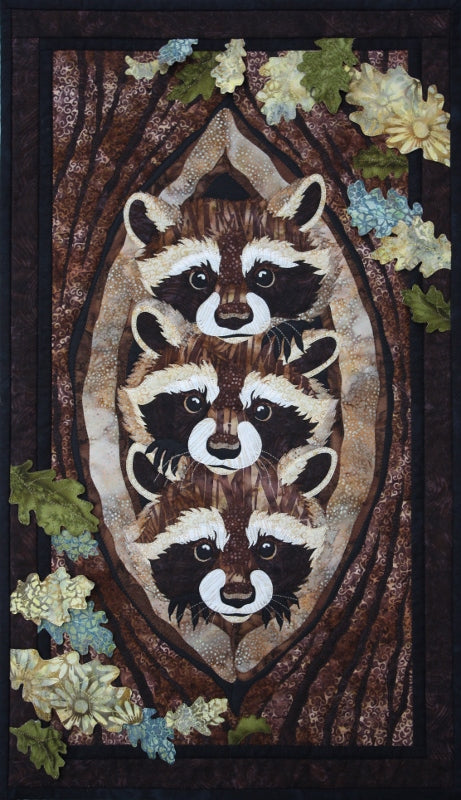 Toni Whitney Design Who What Where Raccoon Applique Quilt Pattern
