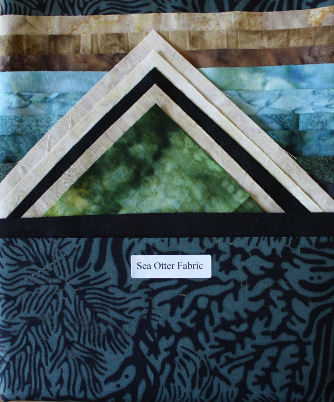 Toni Whitney Design Sea Otter Applique Quilt Kit Fabric