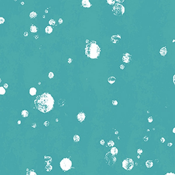 Clothworks Winter Love Snowballs on Blue Cotton Fabric Y2502-104