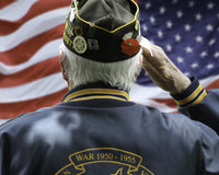 Veteran Saluting US Flag Memorial Day