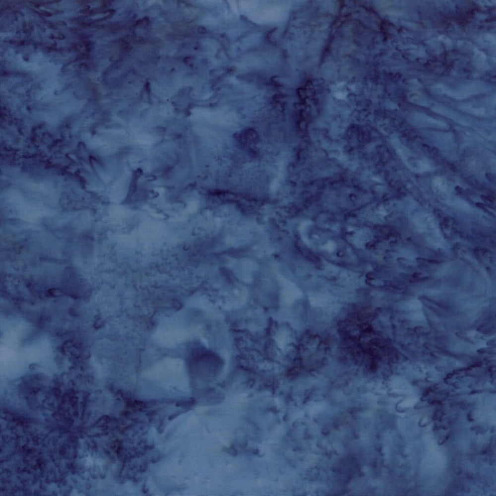 Hoffman Fabrics Watercolors Delft Blue Batik Fabric 1895-243-Delft