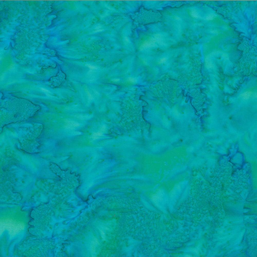 Hoffman Fabrics Watercolors Betta Fish Blue Green Batik Fabric 1895-322-Betta-Fish