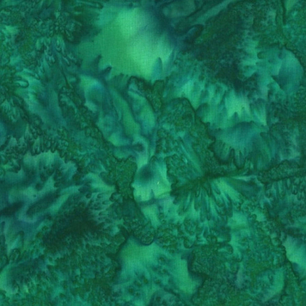 Hoffman Fabrics Watercolors Belize Green Blue Batik Fabric 1895-362-Belize