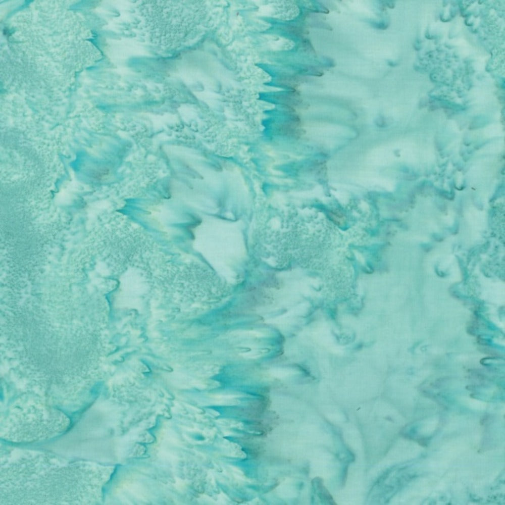 Hoffman Fabrics Watercolors Aqua Blue Green Batik Fabric 1895-41-Aqua