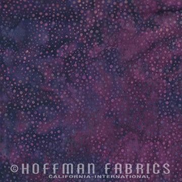 Hoffman Fabrics Dot Purple Batik Fabric 885-14-Purple