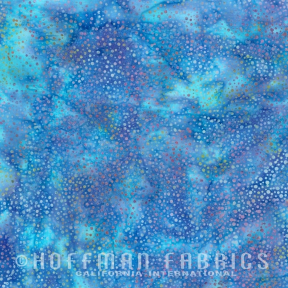 Hoffman Fabrics Dot Robin Blue Batik Fabric 885-318-Robin