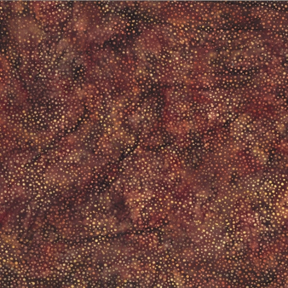 Hoffman Fabrics Dot Saddle Brown Batik Fabric 885-372-Saddle