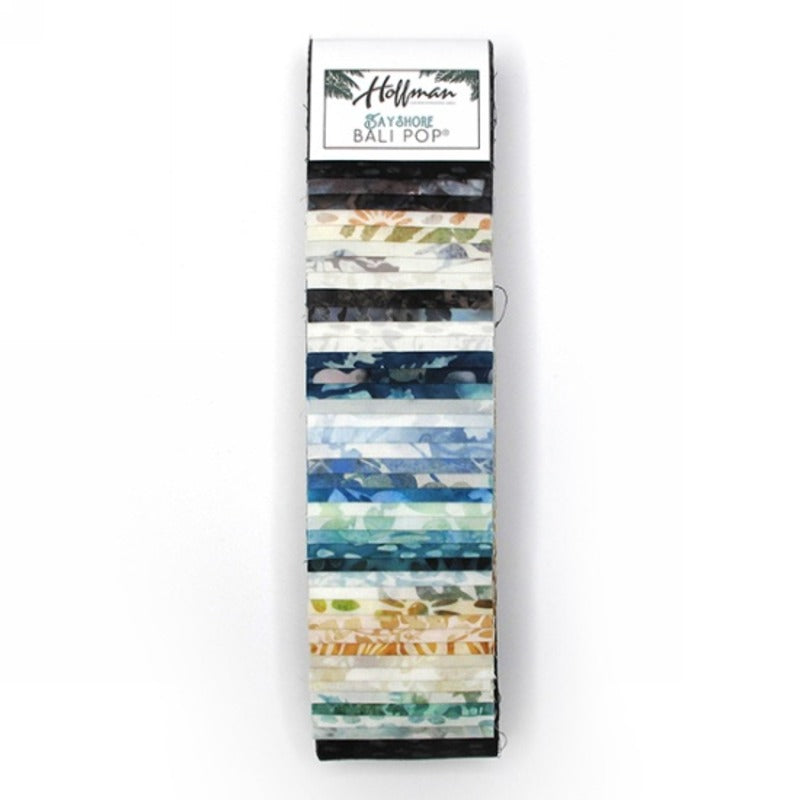 Hoffman Fabrics Bali Pop Jelly Roll Bayshore Batiks 40 Unique 2.5" Strips BP-743-Bayshore