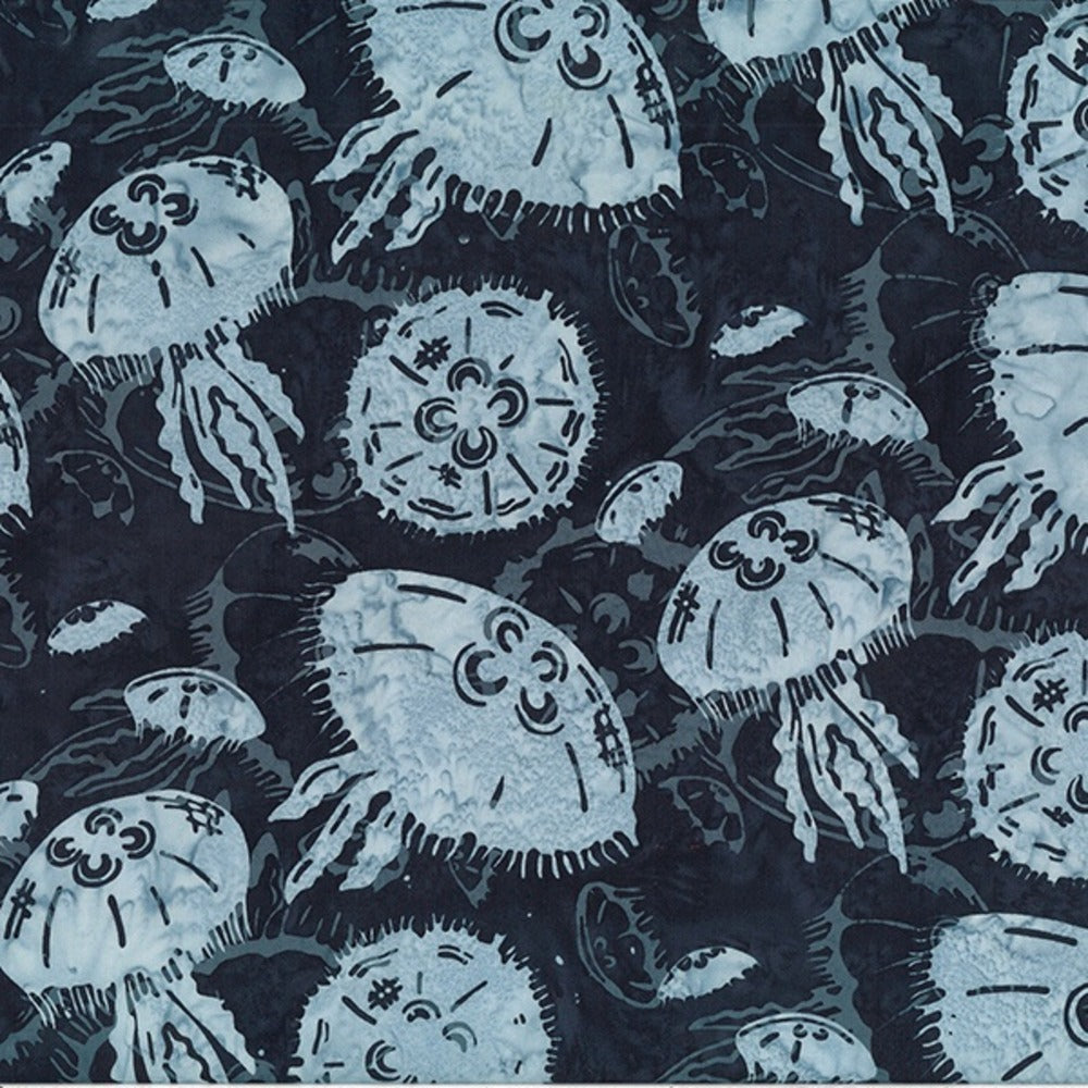 Hoffman Fabrics Along the Shores Midnight Moon Jelly Batik Fabric DM1-128-Midnight