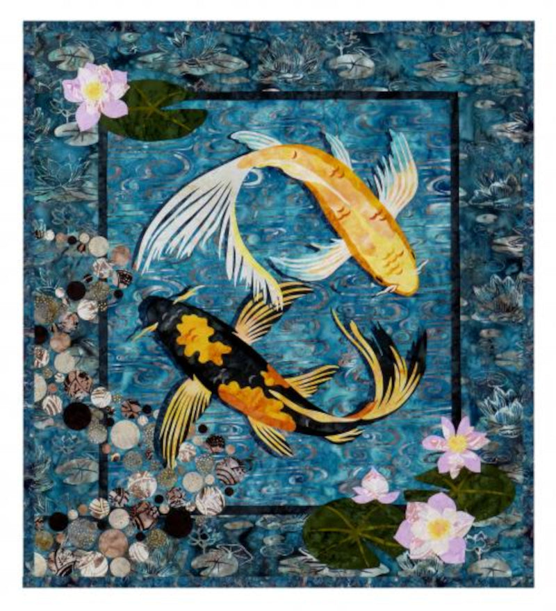 Alaska Pattern Design Wildfire Designs Alaska Summer Zen Dancing Koi Applique Quilt Pattern