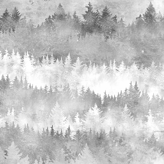 Hoffman Fabrics Painted Forest Earl Gray Trees Cotton Fabric MRD4-410-Earl-Gray