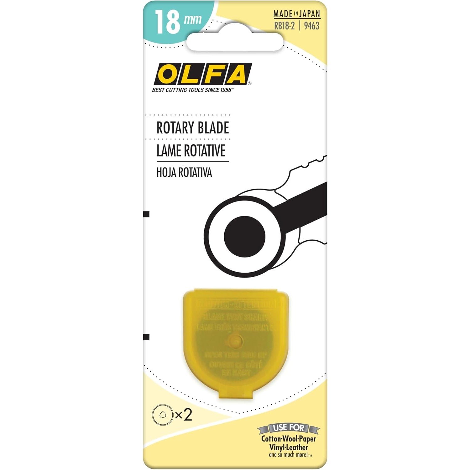 Olfa 18mm Rotary Blade Replacement Two Pack RB18-2