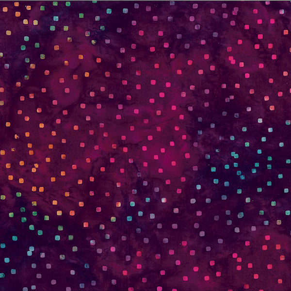 Hoffman Fabrics Scattered Squares Zinfandel Batik Fabric R2242-390-Zinfandel