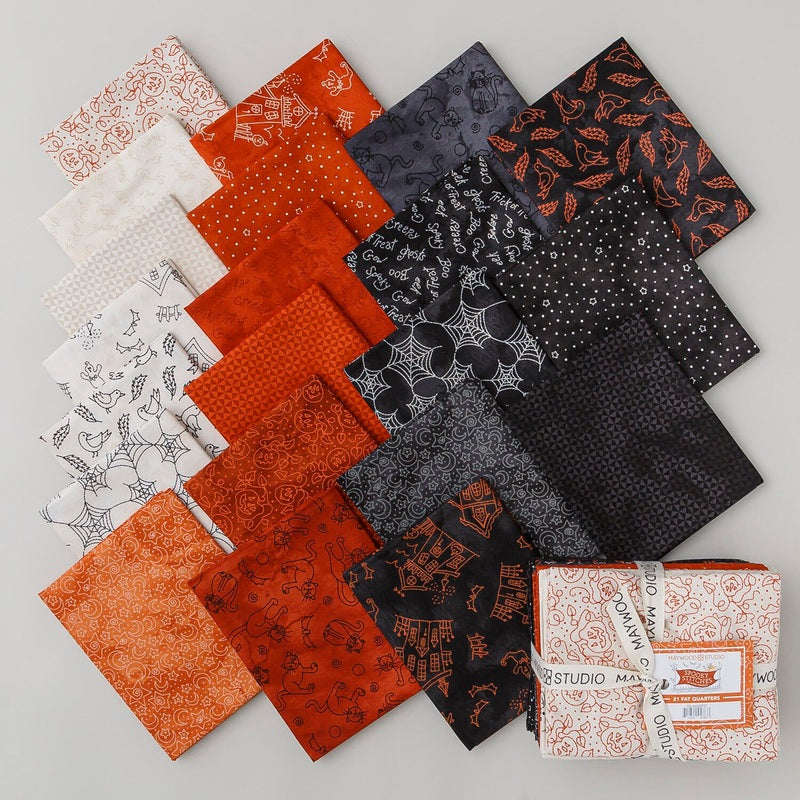 Maywood Studios Spooky Stitches Halloween Fat Quarters 21 FQs FQ-MASSPST Fabrics