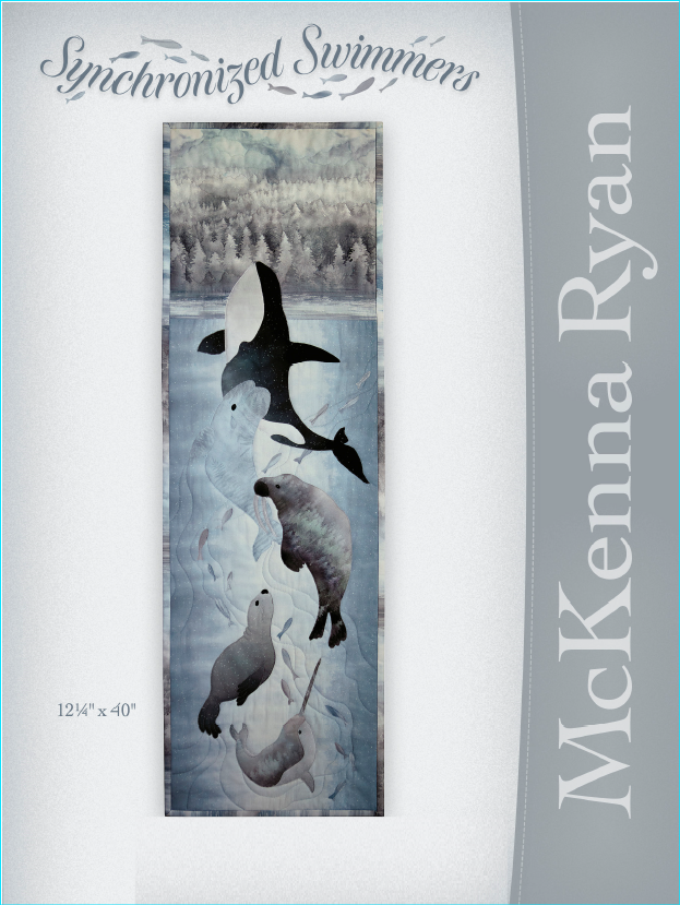 Pine Needles Synchronized Swimmers Traditional Applique Quilt Kit SS01 Front Pattern Cover