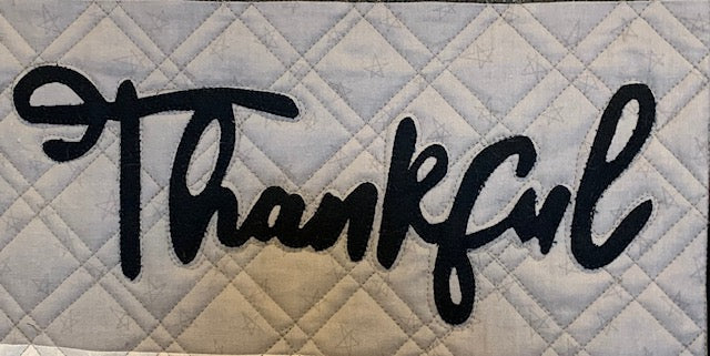 Sugar Tree Quilts Farmhouse Threads Thankful Word Block
