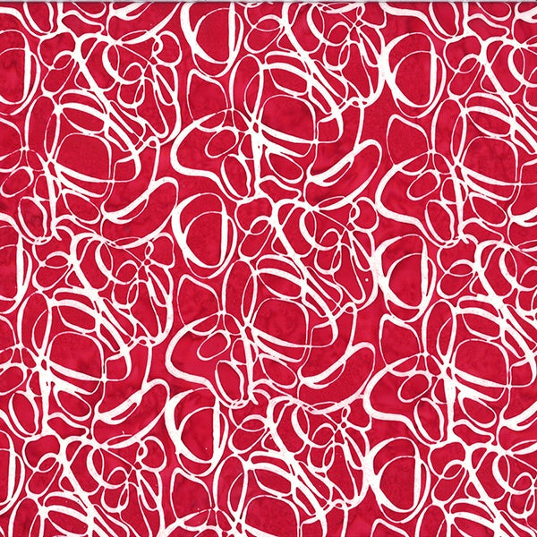 Hoffman Fabrics Jingle Bells Peppermint Lines Batik Fabric V2517-75-Peppermint