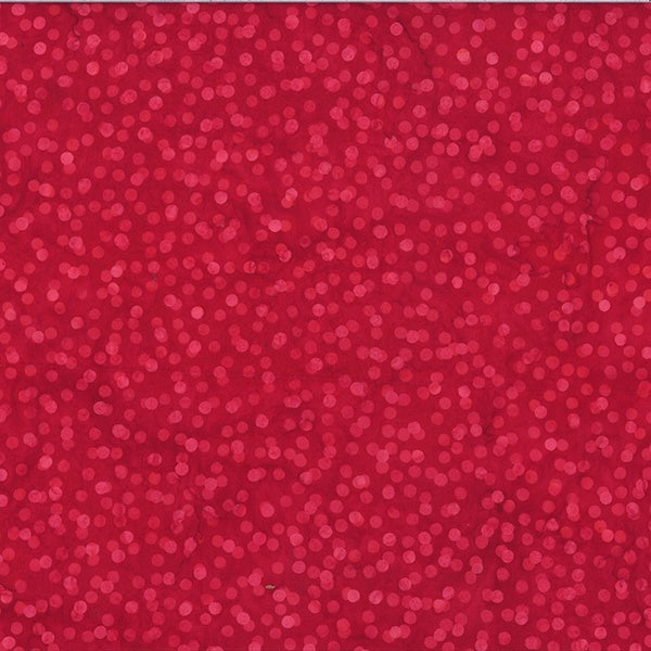Hoffman Fabrics Jingle Bells Ditsy Dots Red Batik Fabric V2522-5-Red