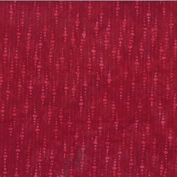 Hoffman Fabrics Jingle Bells Icicles Red Velvet Batik Fabric V2524-568-Red-Velvet