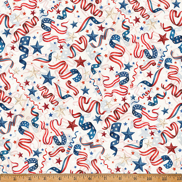 Quilt Boss Design Red White & Doodle Patriotic Traditional Quilt Kit
