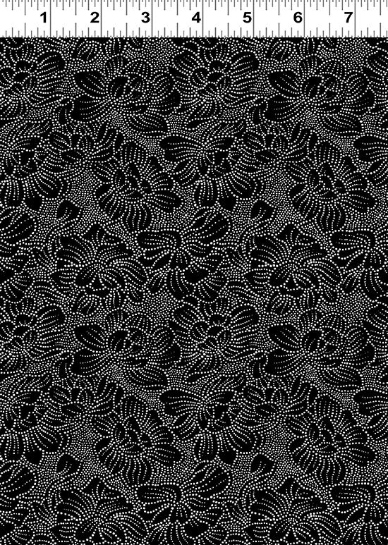 Clothworks Matcha White Floral Blooms Digital Cotton Fabric Y4914-1-White Scale