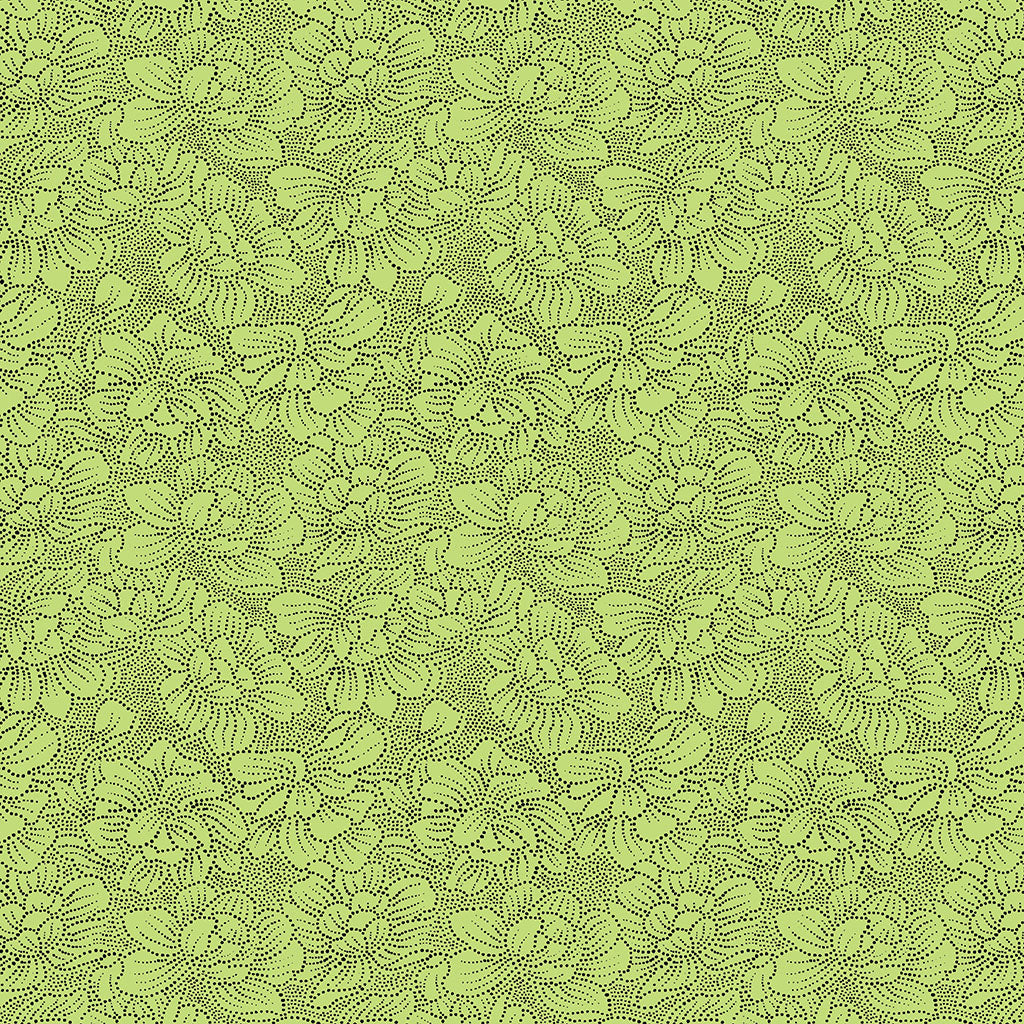 Clothworks Matcha Traditional Quilt Kit using Villa Rosa Designs Domino Five Quilt Pattern