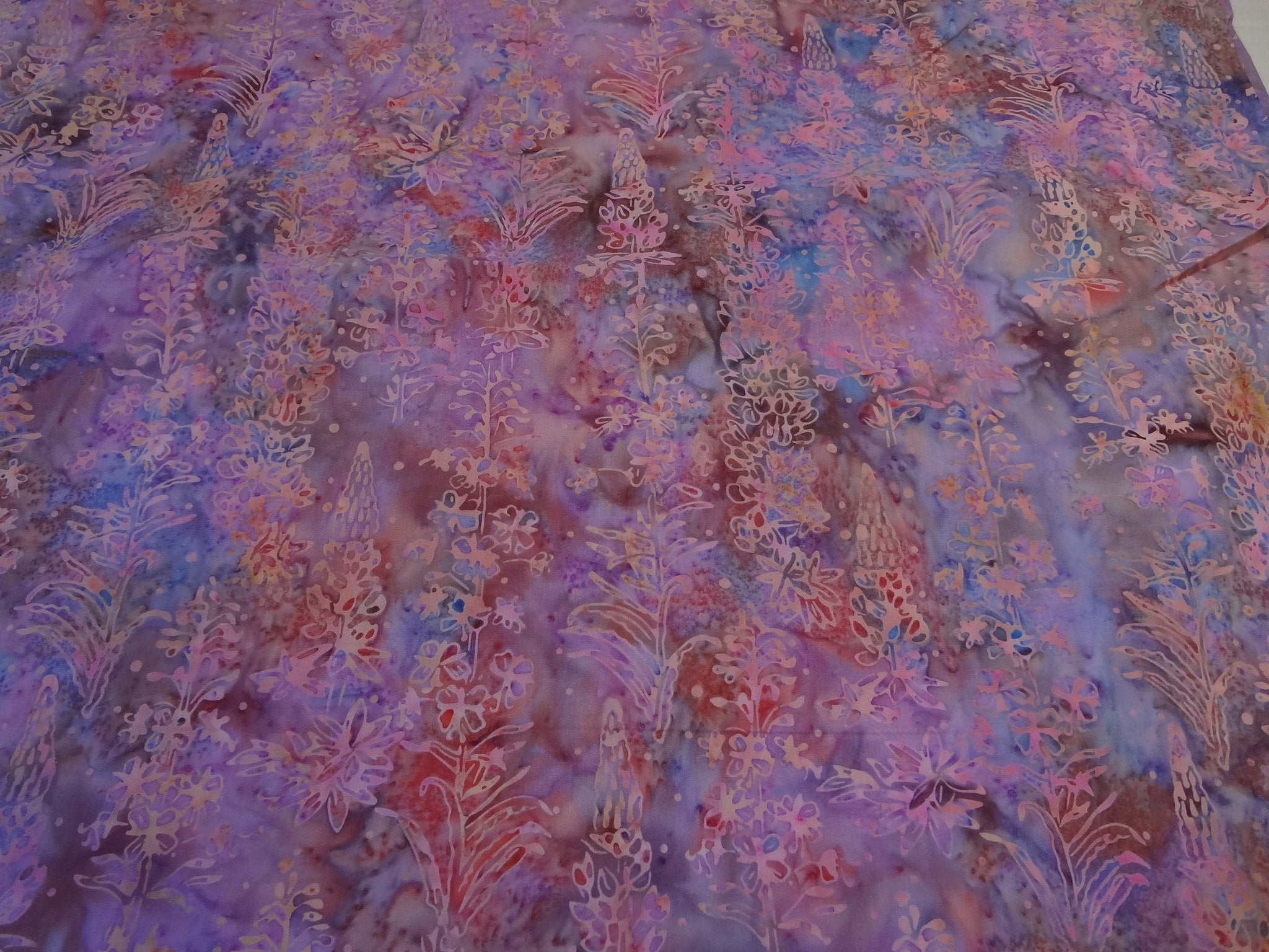 Hoffman Fabrics Dewdrop Lupine Flower Batik Fabric F2029-462-Dewdrop