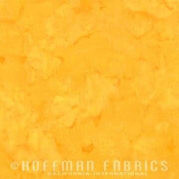 Hoffman Fabrics Watercolors Daffodil Yellow Batik Fabric 1895-110-Daffodil