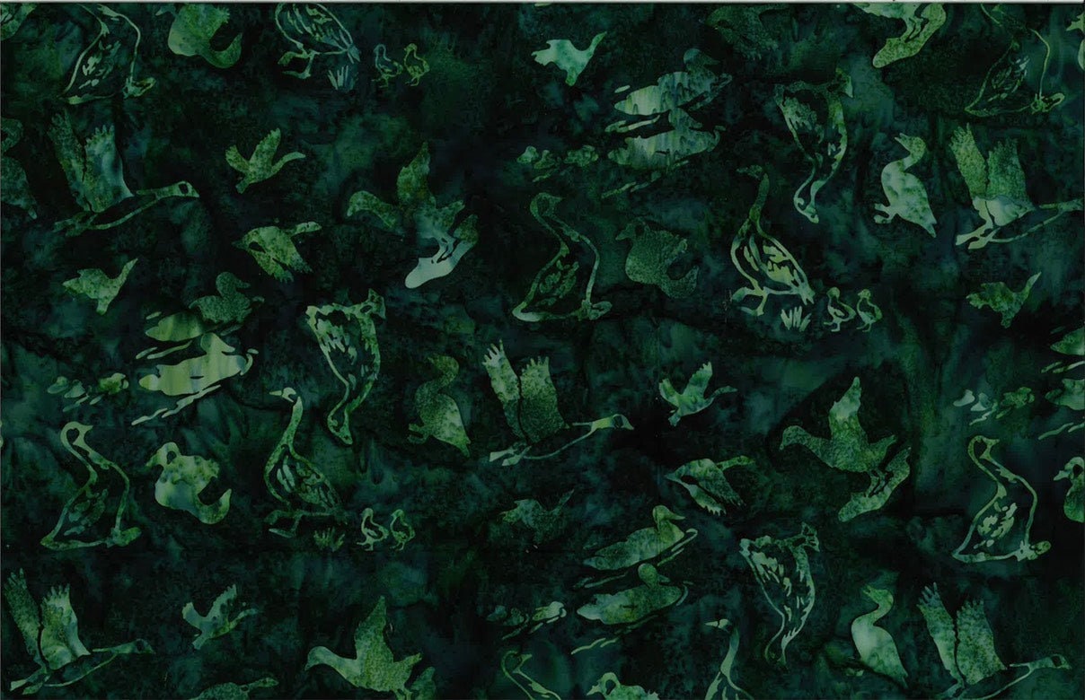 Hoffman Fabrics Forest Geese Bird Batik Fabric S2342-44-Forest