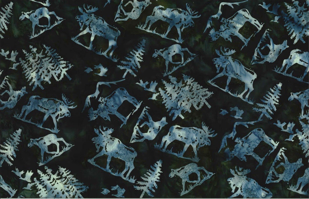 Hoffman Fabrics Skipper Moose Batik Fabric S2341-338-Skipper