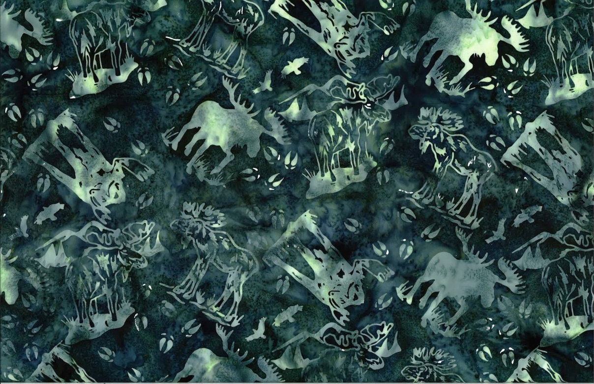 Hoffman Fabrics Riviera Bull Moose Batik Fabric S2344-559-Riviera
