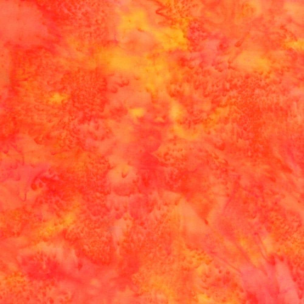 Hoffman Fabrics Watercolors Poppy Orange Yellow Batik Fabric 1895-224-Poppy