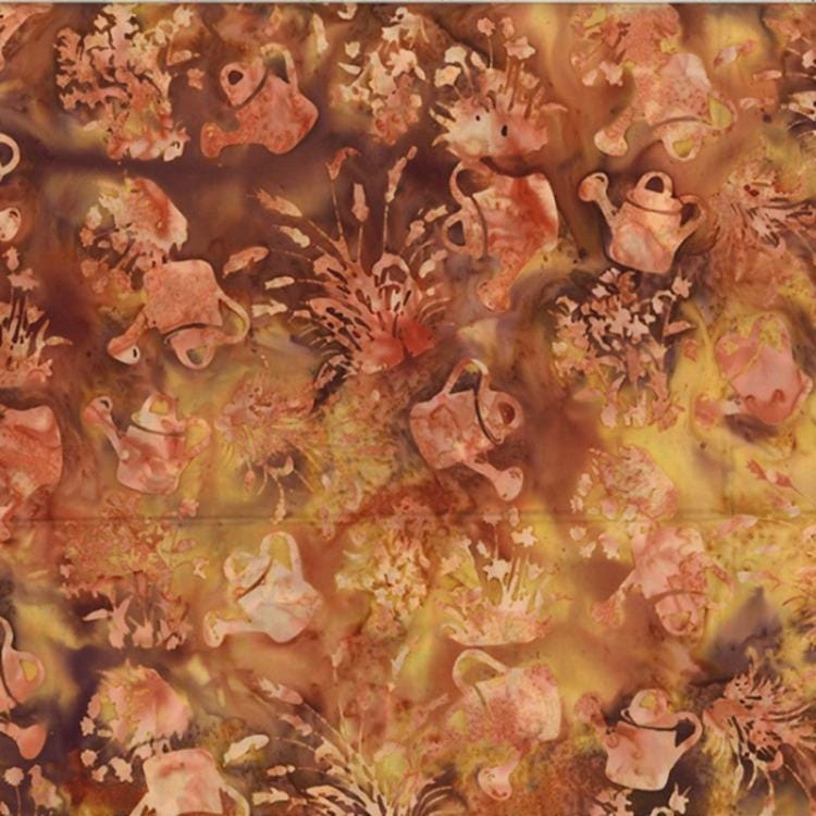 Hoffman Fabrics Fox Garden Watering Can Batik Fabric V2544-293-Fox