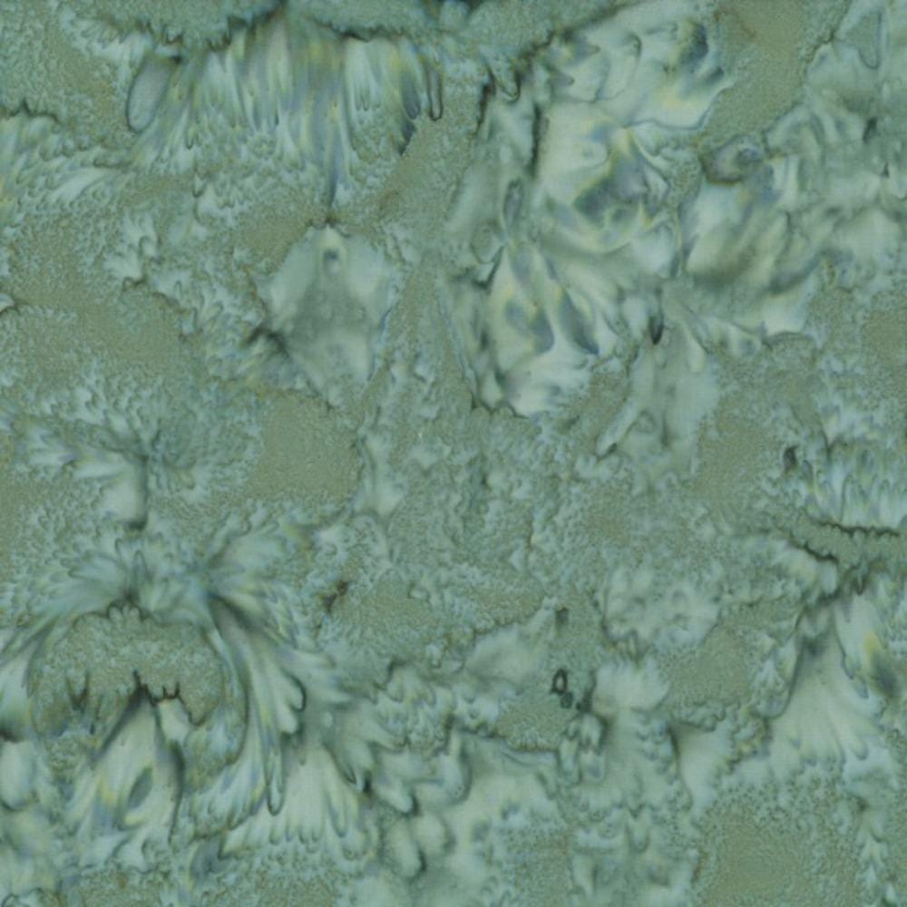 Hoffman Fabrics Watercolors River Rock Green Grey Batik Fabric 1895-611-River-Rock