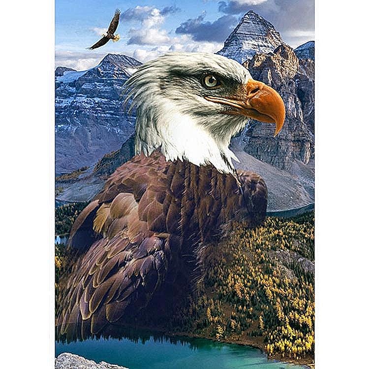 Hoffman Fabrics Call of the Wild Americana Bald Eagle Cotton Panel W5509-159-Americana