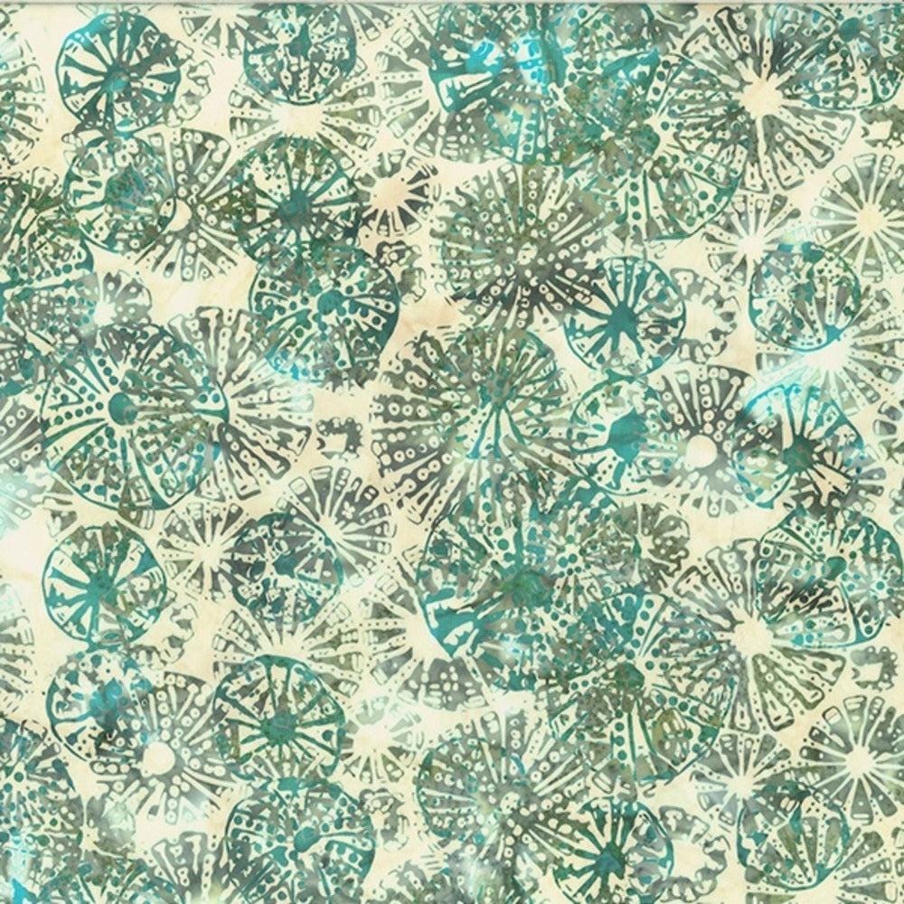 Hoffman Fabrics Along the Shores Watercress Barnacles Batik Fabric DM5-413-Watercress