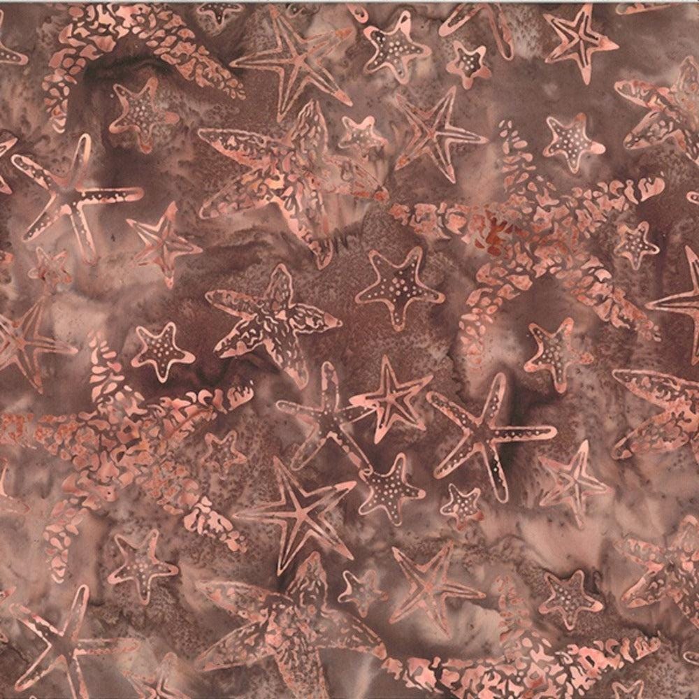 Hoffman Fabrics Along the Shores Dusty Peach Starfish Batik Fabric DM6-D27-Dusty-Peach