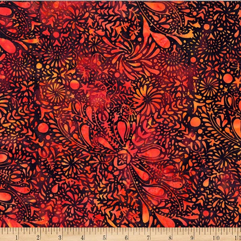 Hoffman Fabrics Paprika Dragonfly Batik Fabric W2609-389-Paprika