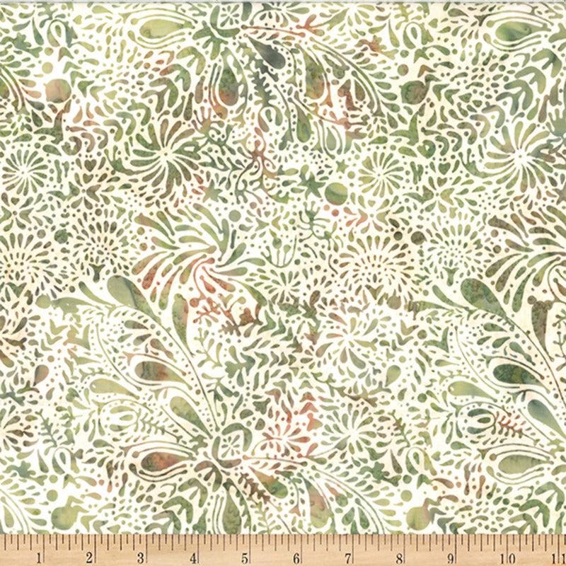 Hoffman Fabrics Leaf Green Dragonfly Batik Fabric W2609-178-Leaf