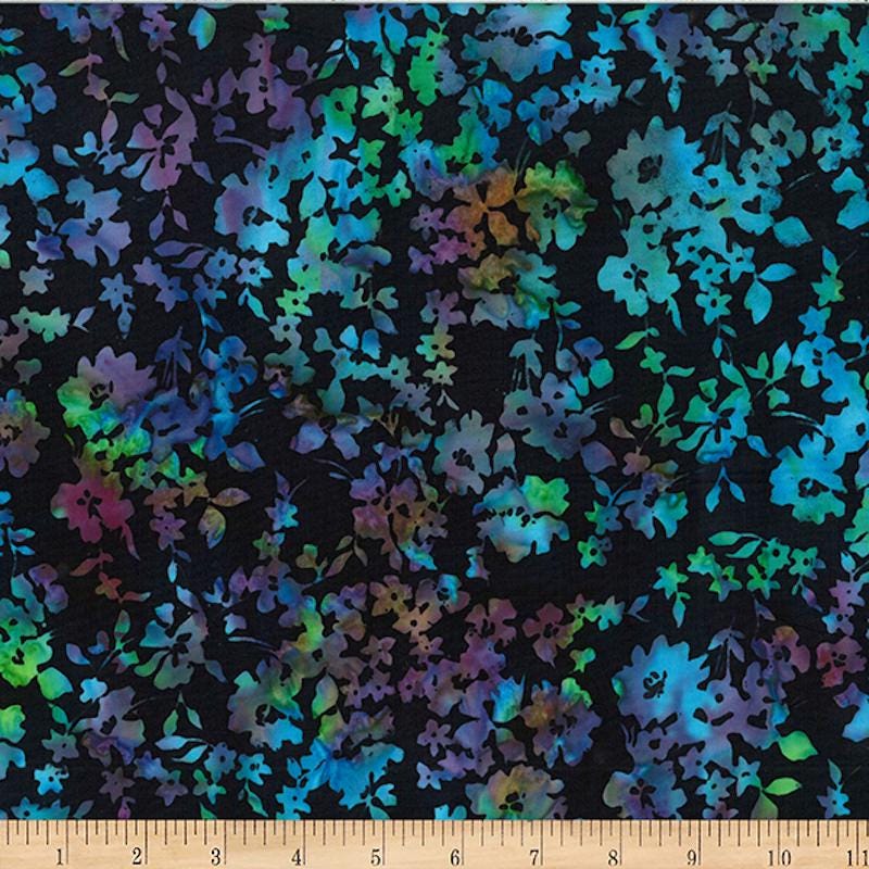 Hoffman Fabrics Spectrum Floral Batik Fabric W2592-657-Spectrum