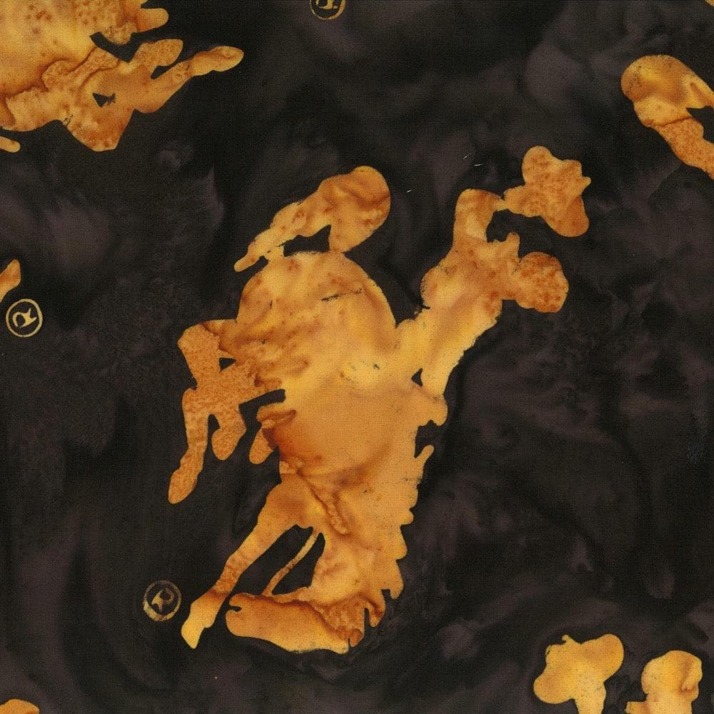 Hoffman Fabrics Cappuccino Large Wyoming Bucking Horse Batik Fabric M2790-610-Cappuccino