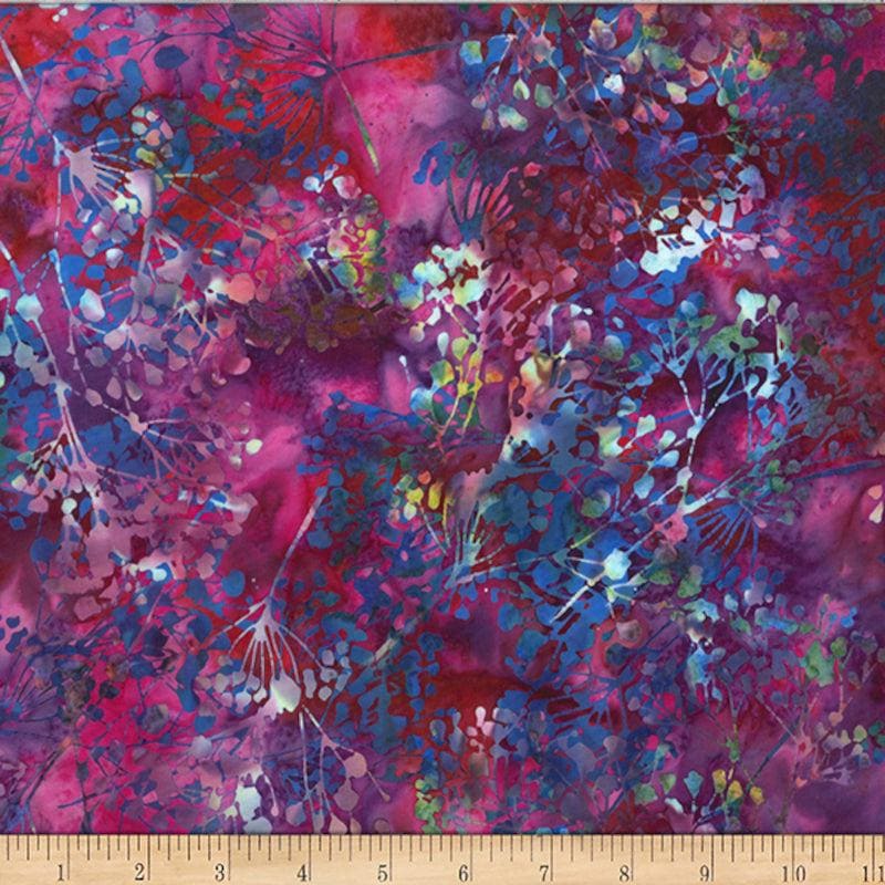 Hoffman Fabrics Challenge Fuchsia Babys Breath Batik Fabric X2618-23-Fuchsia