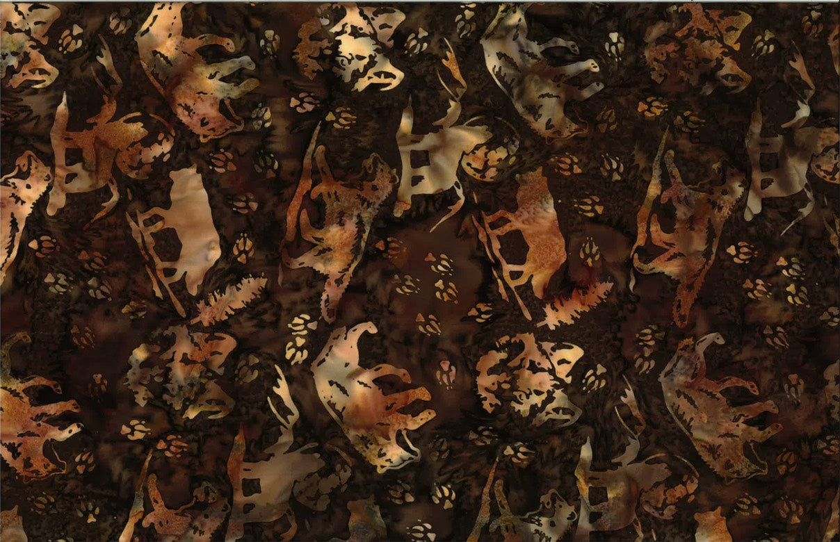 Hoffman Fabrics Bourbon Wolves Batik Fabric S2351-572-Bourbon