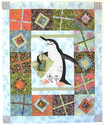 Java House Quilts Penguins Puzzle Applique Quilt Pattern